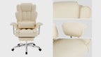 Office Chair, Big and Tall Executive Office Chair with Footrest, Leather Computer Chair, Ergonomic Reclining Chair High Back 