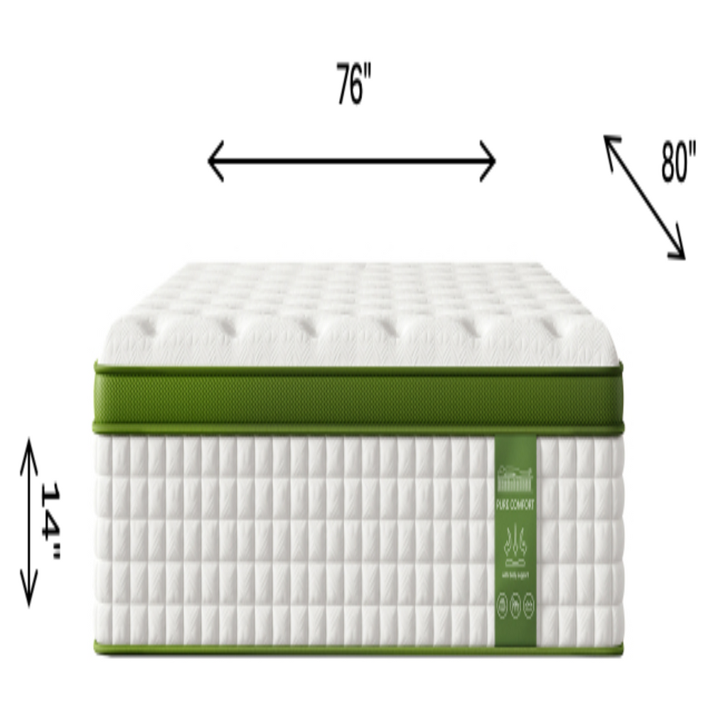 14' King Hybrid Mattress with Gel Memory Foam and Pocket Springs - Grand Goldman Shop