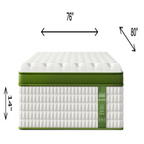 14' King Hybrid Mattress with Gel Memory Foam and Pocket Springs - Grand Goldman Shop