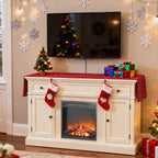 18 inch electric fireplace insert, ultra thin heater with log set & realistic flame, overheating protection - Grand Goldman Shop