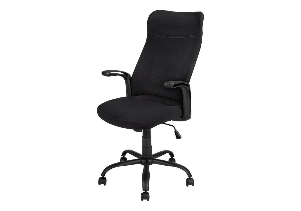 Office Chair, Adjustable Height, Swivel, Ergonomic, Armrests, Computer Desk, Work, Black Mesh, Black Metal, Contemporary, Mod