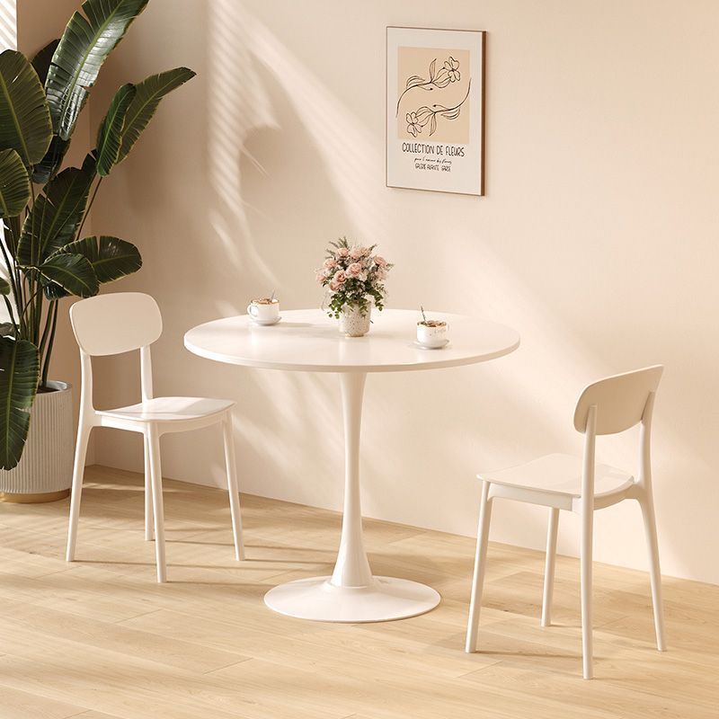 Modern Round Dining Table, ∅31.5'' Kitchen Dining Room Furniture, Coffee Table, Leisure Table, Living Room Table, Oval Dining Table, WHTIE - Grand Goldman Shop
