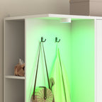 Wardrobe Closet 71.7' H, Bedroom Wooden Wardrobe with 2 Doors 6 Drawers, Modern Clothing Storage Cabinet Combination with Storage Shelves and Hanging Rail, White - Grand Goldman Shop