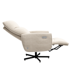 Power Swivel Recliner Chair, Electric Reclining with USB & Type-C Charging, 360° Swivel Velvet Upholstered Accent Chair, for 