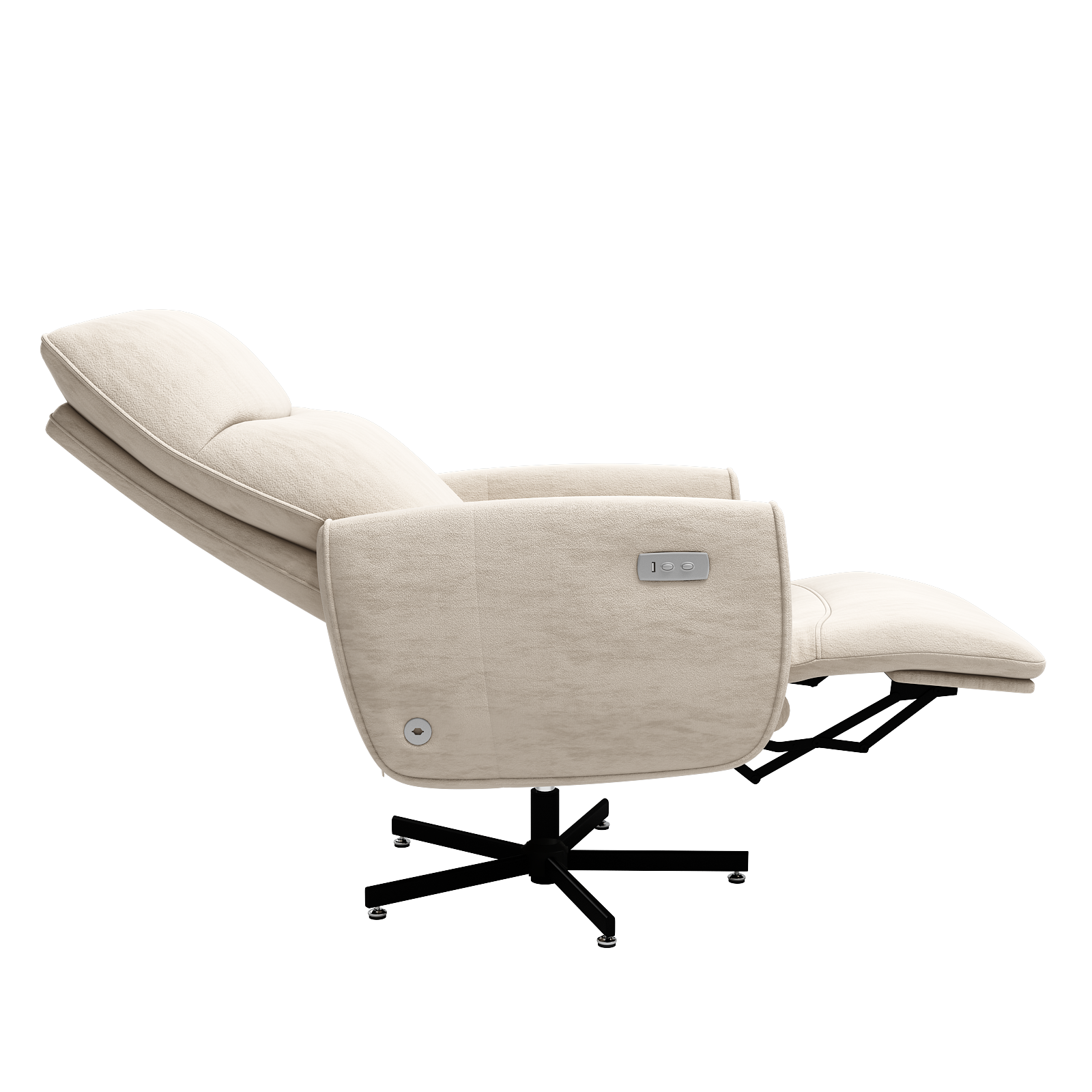 Power Swivel Recliner Chair, Electric Reclining with USB & Type-C Charging, 360° Swivel Velvet Upholstered Accent Chair, for 