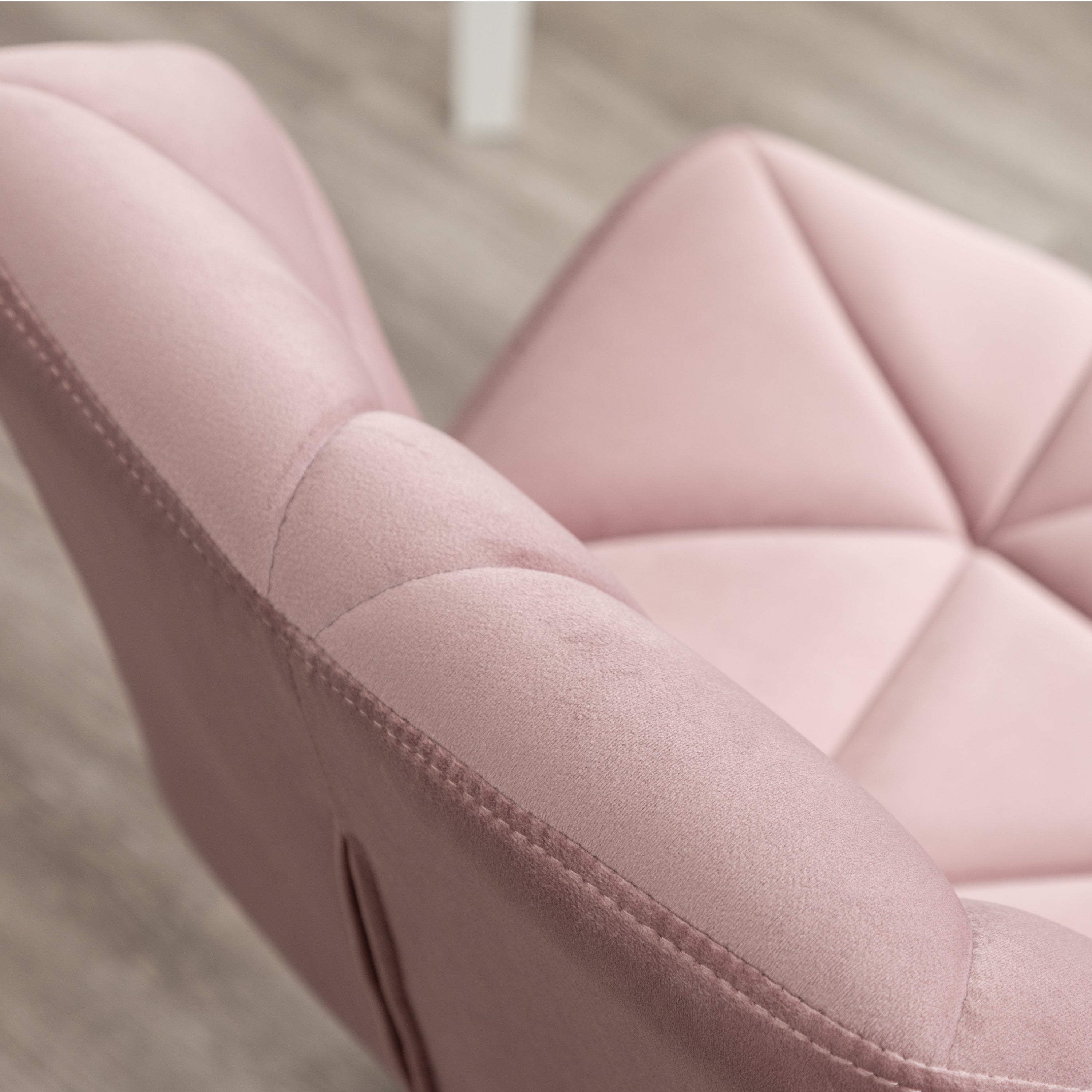 Eldon Diamond Tufted Adjustable Swivel Office Chair, Mauve | Premium Home Decor - Grand Goldman