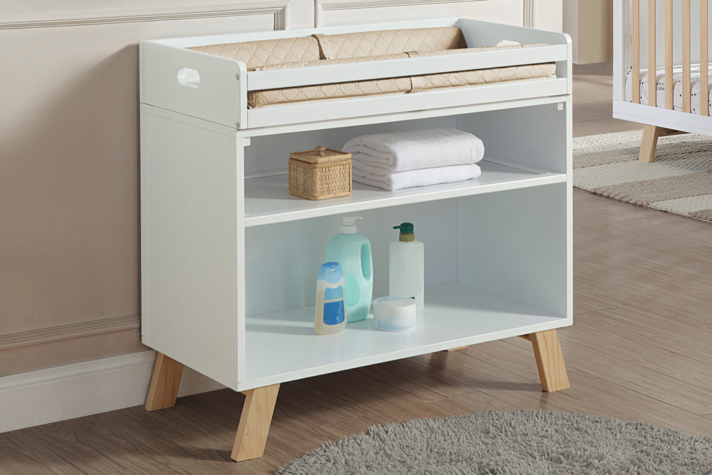 Livia Multi Purpose Changing Table White/Natural - Grand Goldman