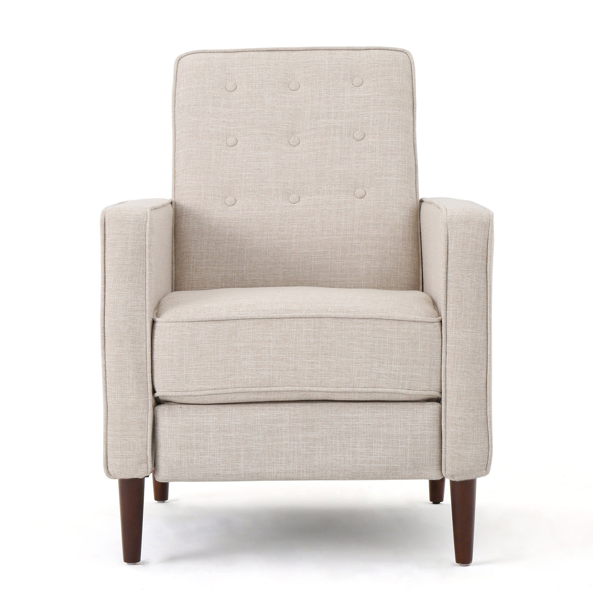 Macedonia Mid-Century Modern Button Tufted Fabric Recliner - Grand Goldman Shop