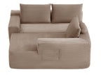96.9' Cloud Sectional Couch with L-Shape Chaise,Modern Modular Sofa with Deep Seat, Upholstered Couches for Living Room Bedroom,No Assembly Required, (Corduroy Fabric),Camel,Right - Grand Goldman Shop
