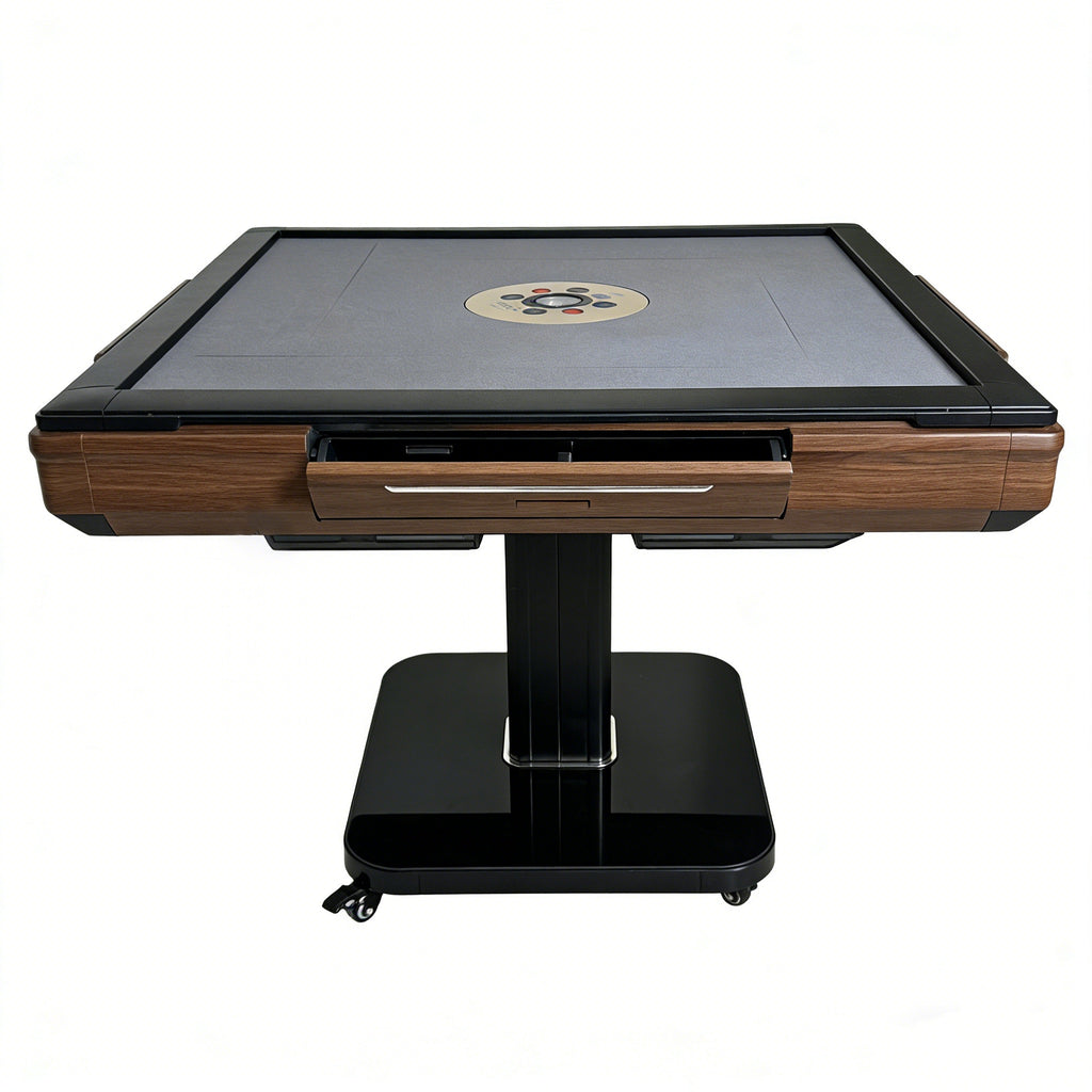 Foldable Ultra-Thin Automatic Mahjong Table with Wheels, 42mm Numbered Tiles (Chinese & American Style), 2 Magnetic Tile Sets