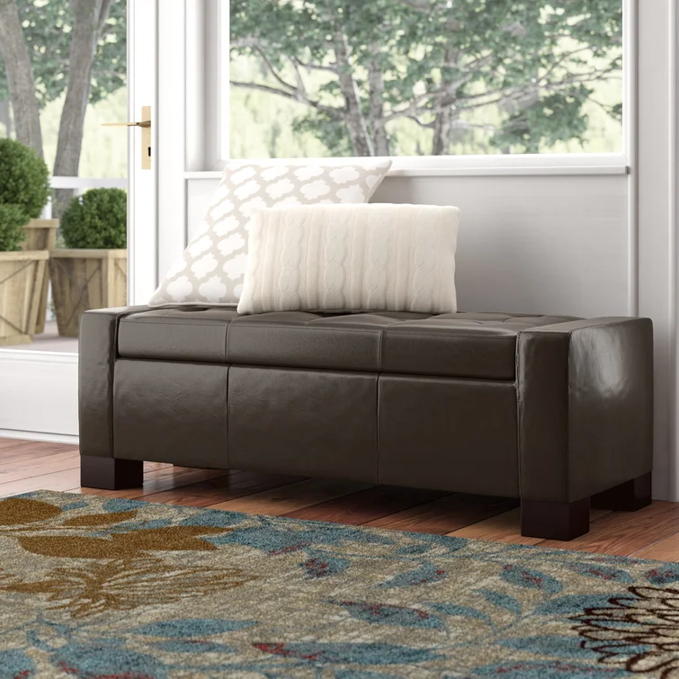 Large 51' Storage Ottoman, Tufted Storage Bench for Living Room, Entryway, or Bedroom - Grand Goldman Shop