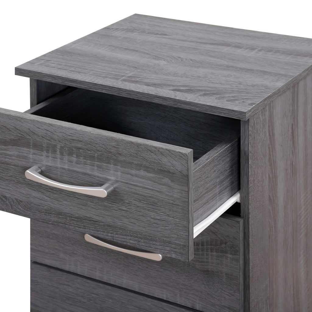 Chic Gray Contemporary Nightstand with Storage and Modern Design - Grand Goldman Shop