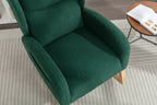 049-Teddy Fabric Rocking Chair With Packet Wood Legs,Green - Grand Goldman Shop