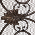 Darcie Wrought Iron Fireplace Screen Gold Finish Ornate Design 44.5 x 9.75 x 35 inches - Grand Goldman Shop