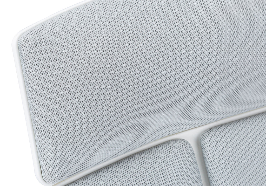 Office Chair, Adjustable Height, Swivel, Ergonomic, Armrests, Computer Desk, Work, Grey Mesh, White Metal, Contemporary, Mode