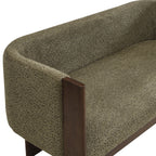 48.5' Upholstered Solid Loveseat (Walnut+Green) - Grand Goldman Shop