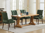 Upholstered Chenille Fabric Accent Dining Chair, Curved Solid Wood Legs, Elegant Tufted Club Dining Room Kitchen Room Arm Dining Chair, Single Pack,Olive Green,SW1895OL - Grand Goldman Shop