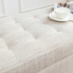 Storage Bench with Storage Bench for Bedroom End of Bed Bench Foot of Bed Bench Entryway Bench Storage Ottoman Bench 43.7' W x 18.1' D Off White Bench - Grand Goldman Shop