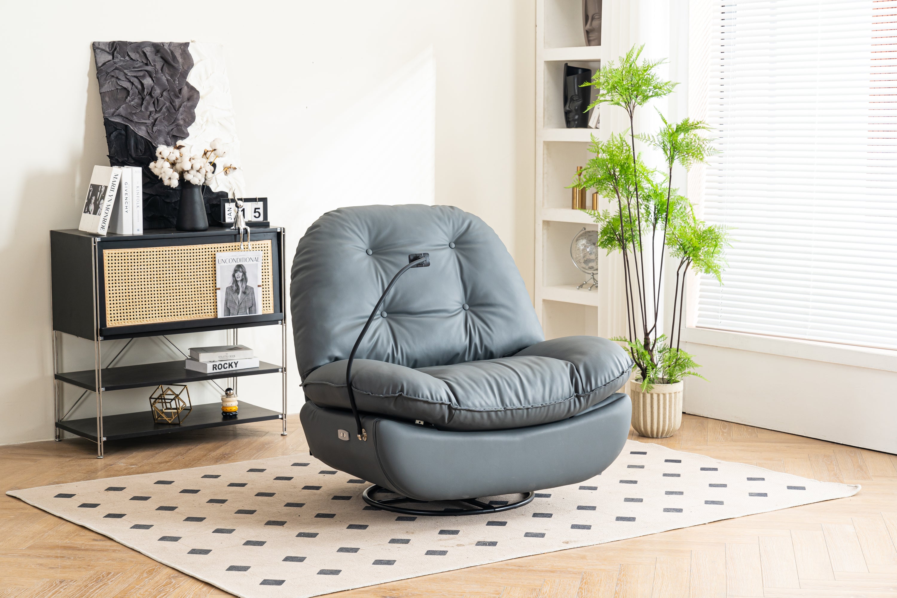 Power Recliner Swivel Glider USB Charger With Bluetooth Music Player Different Function Sleep Working Game and Leisure Model - Grand Goldman Shop