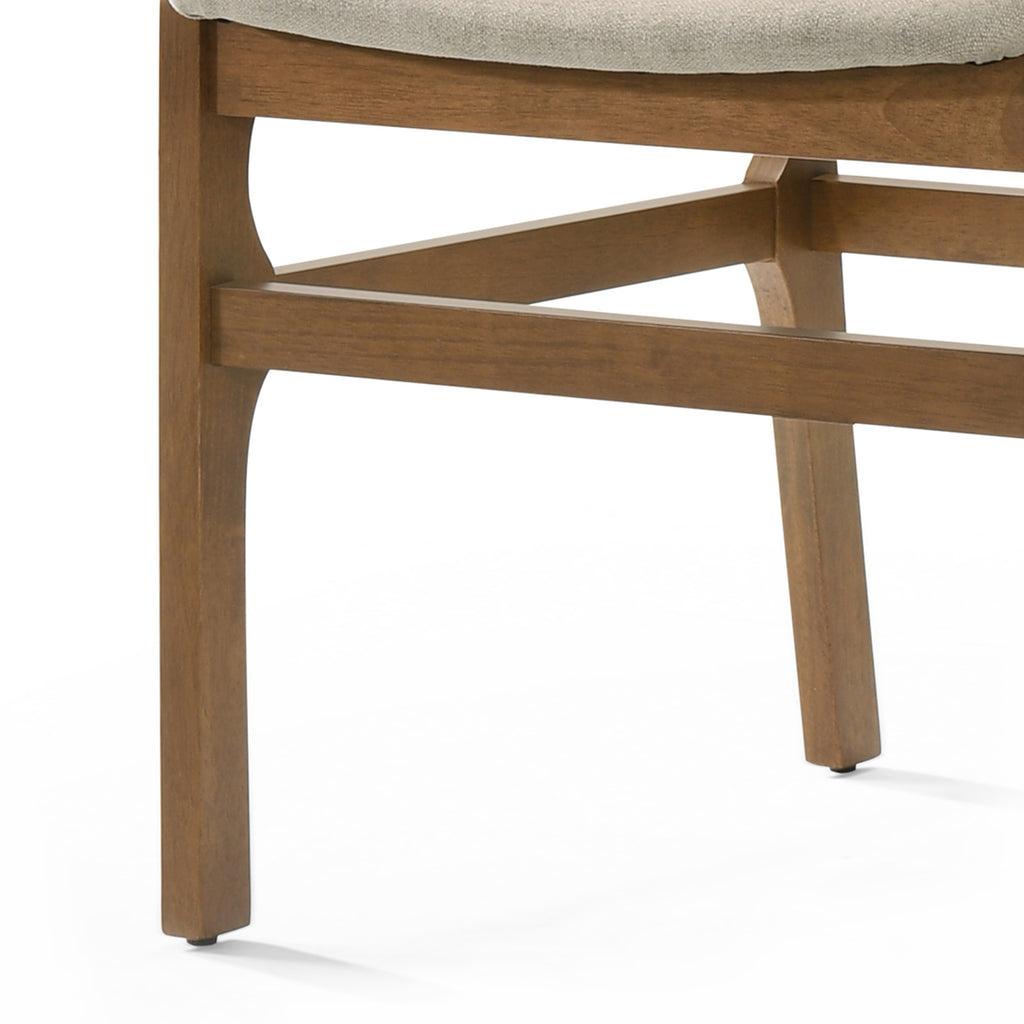 Elegant Dining Chair Set of Two Sophisticated Style Wheat Fabric - Grand Goldman Shop