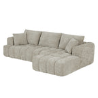 Chenille L-Shape Luxury Sectional Oversized Sofa,Mnimalist Design,Comfy Sleeper Couch for Living Room,Apartment&Reception Spaces,No Assembly Required - Grand Goldman Shop