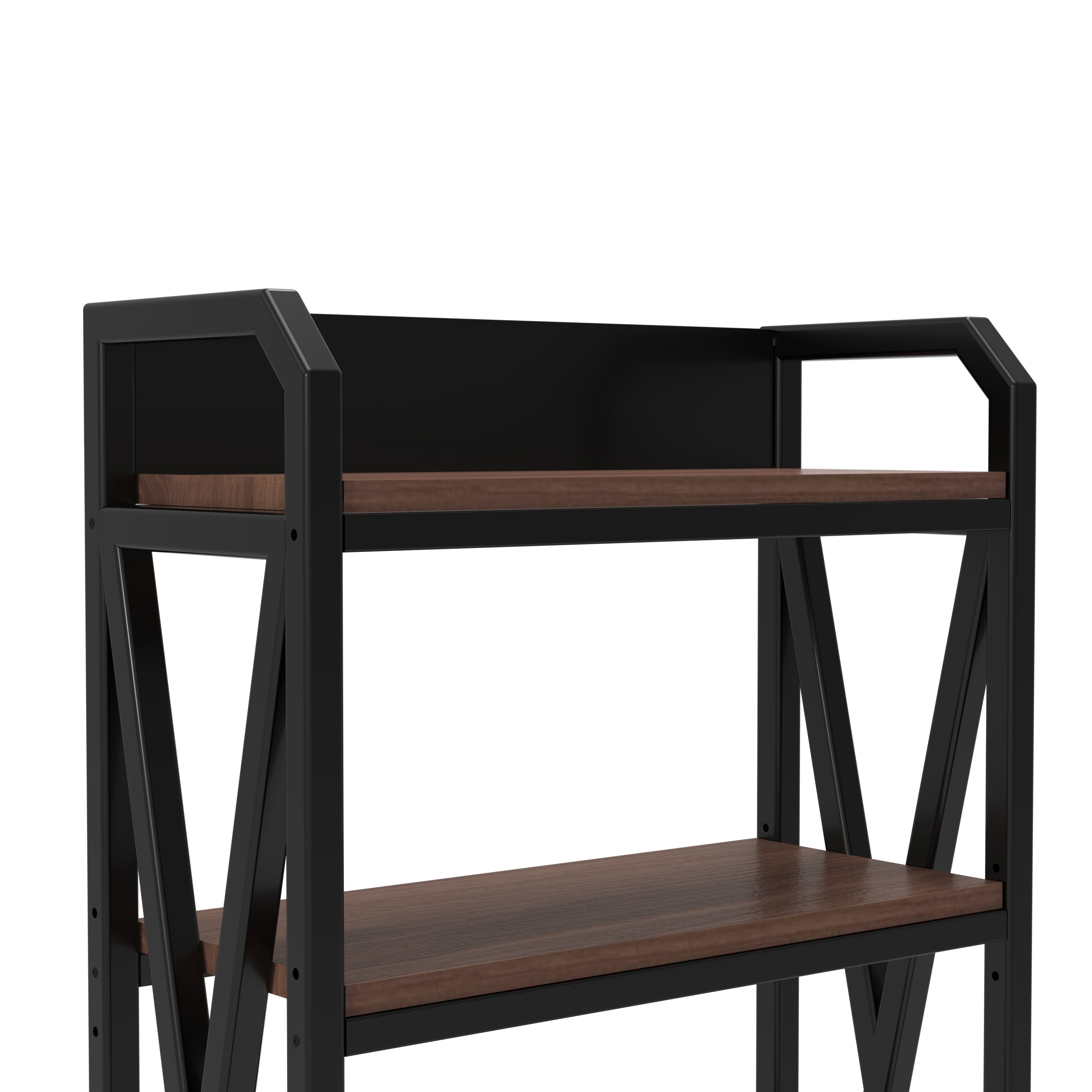 56.30'' Bakers Rack 4-Level Storage Shelves Metal and Wooden Kitchen Shelves, Kitchen Organizers and Storage, for Garage, Pantry, Bathroom, Closet ,33.50'' Length - Grand Goldman Shop