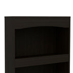Bookcase, Three Shelves, Double Door Cabinet, Metal Hardware, Black - Grand Goldman