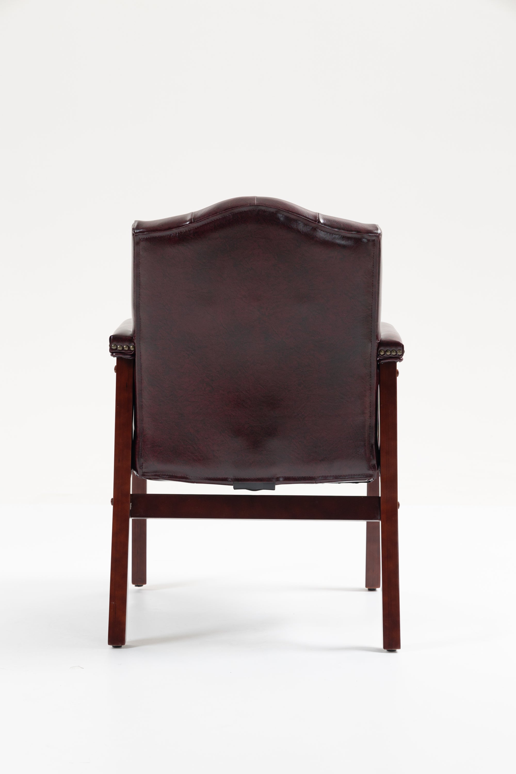 Leather Reception Guest Chairs  W/Padded Seat and Arms Ergonomic Mid-Back Office Executive Side Chair for Meeting Waiting Roo