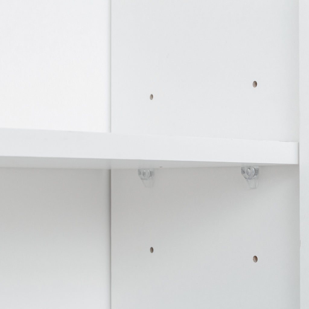 70.87' Tall Wardrobe& Kitchen Cabinet, with 6-Doors, 1-Open Shelves and 1-Drawer for bedroom,White - Grand Goldman Shop