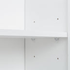 70.87' Tall Wardrobe& Kitchen Cabinet, with 6-Doors, 1-Open Shelves and 1-Drawer for bedroom,White - Grand Goldman Shop