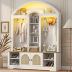 Multi-functional wardrobe/entrance wardrobe, equipped with shoe racks, clothes hangers and hooks. Wardrobe - A wardrobe is made of sturdy medium-density fiberboard with modern design and practical sto - Grand Goldman Shop