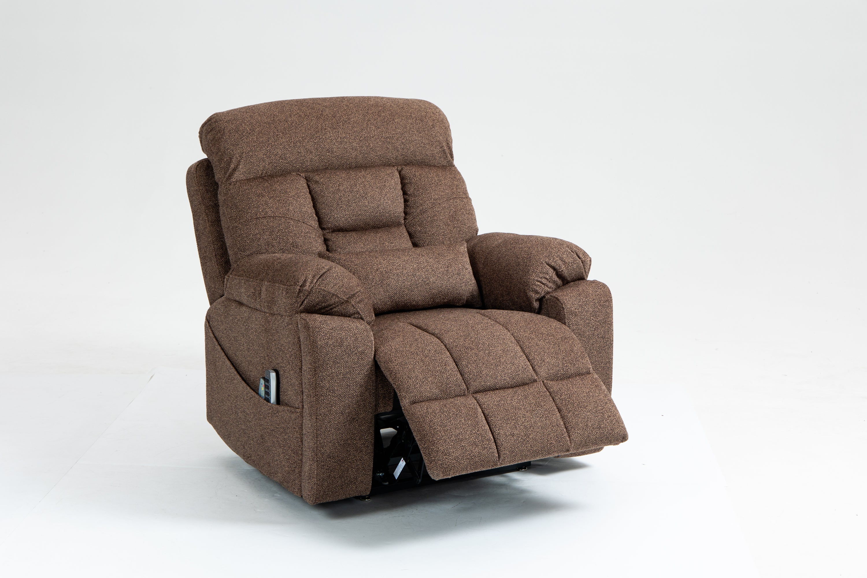 Old age electric lift chair, flat high density foam electric sofa, with heating and massage functions, can tilt to 180 degrees, 2 pocket cup holders, 2 remote controls, 4 OKIN motors - Grand Goldman Shop