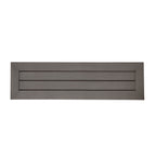 Modern Aluminum Outdoor Dining Bench with X-Base, Dark Gray Finish, 59'W Patio Seating - Grand Goldman Shop