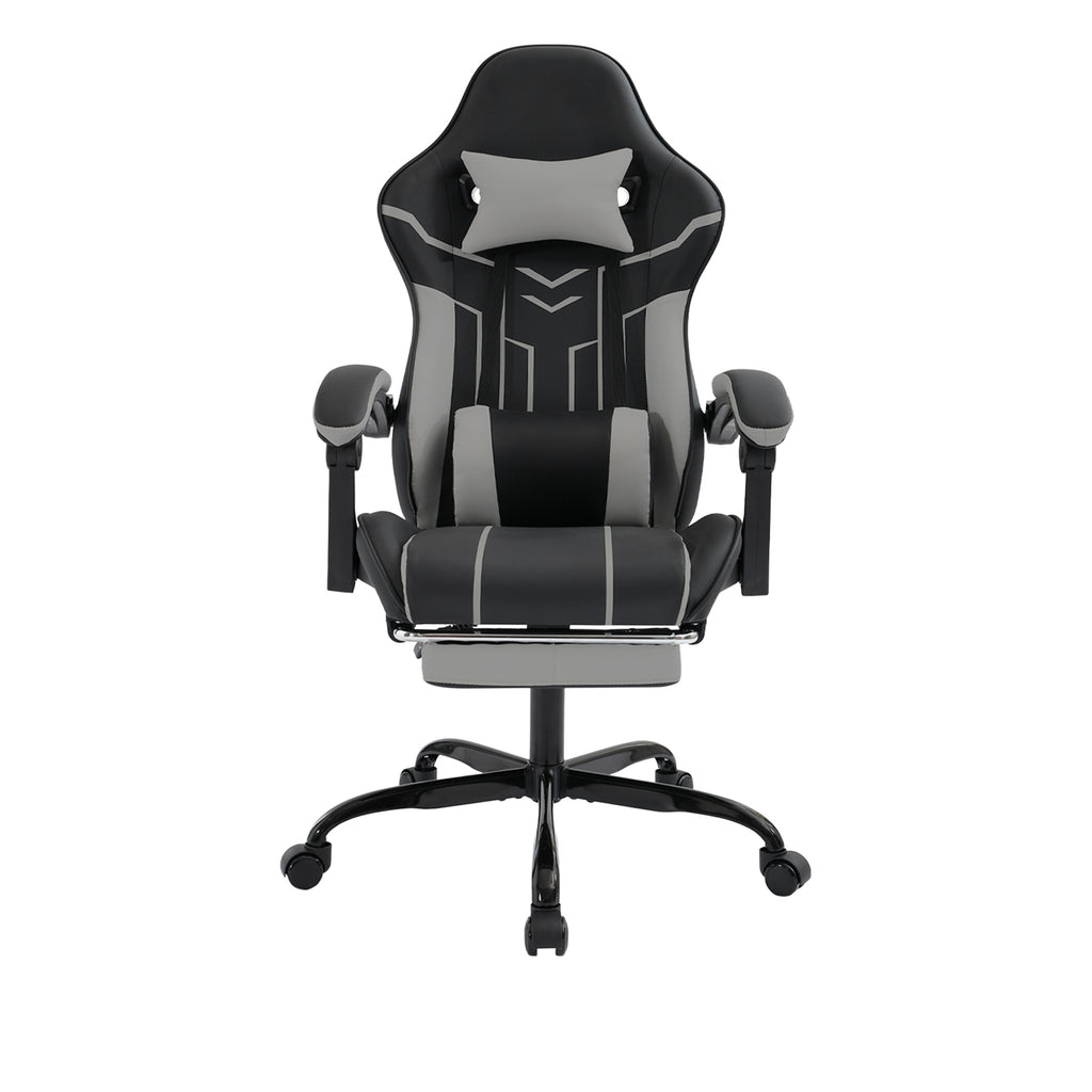 Gaming chair, Computer chair Ergonomic chair with footrest Office chair Ergonomic computer chair with lumbar backrest Blackgr