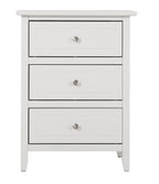 Versatile White Transitional Nightstand - Grand Goldman Shop
