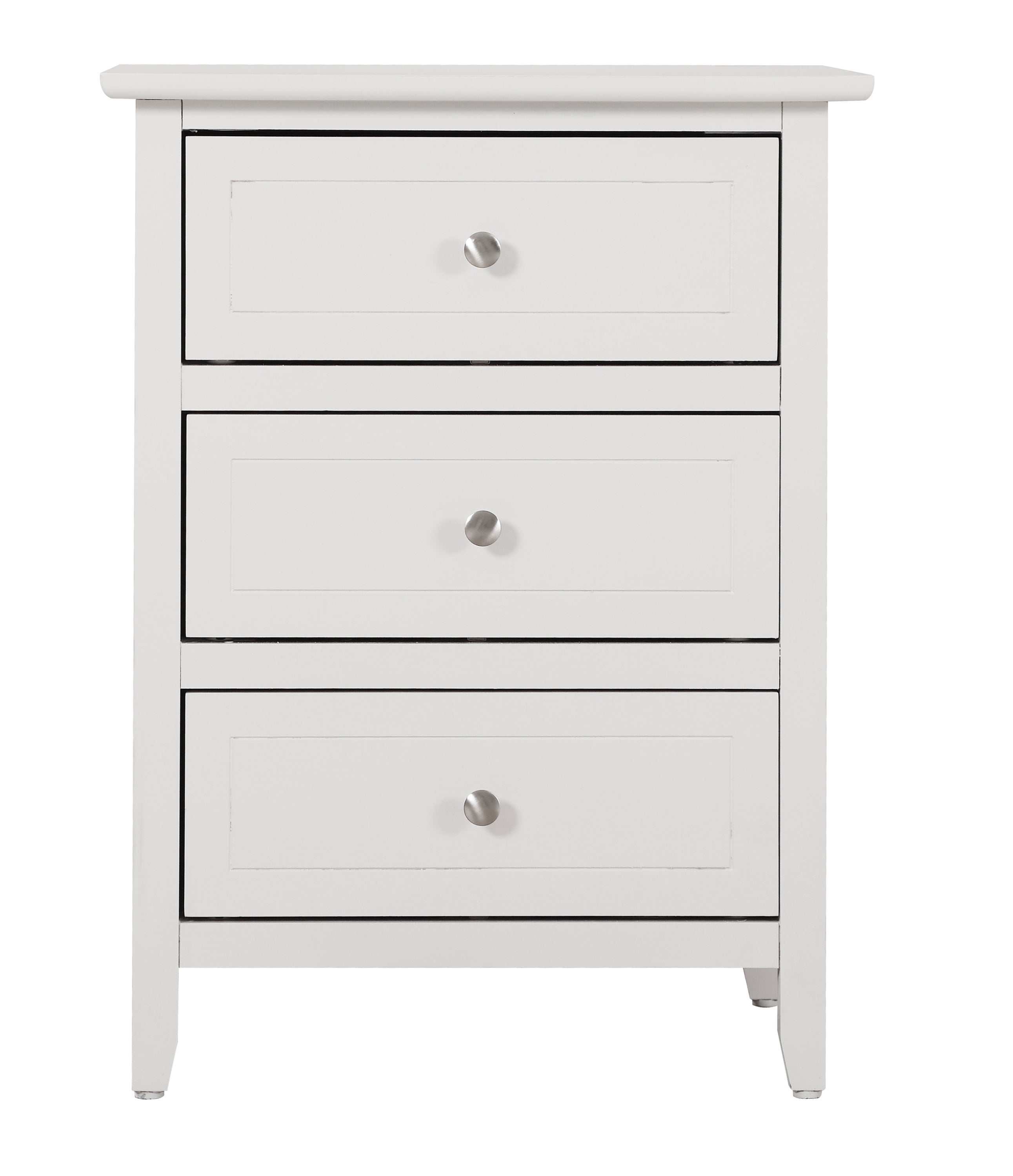 Versatile White Transitional Nightstand - Grand Goldman Shop