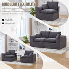UNITED WE WIN Modular Sectional Sofa Cloud Couch,Comfy Cloud Modern Sofa,2 Seater with Cushion Covers Removable Furniture for Living Room Bedroom Apartments Dorms,No Assembly Required - Grand Goldman Shop