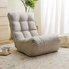 Adjustable Gray Metal Reclining Chair for Living Room and Balcony - Grand Goldman Shop
