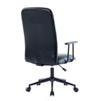 Antique black PU leather color office chair, with armrest, high backrest, soft foam seating, 360 degree swivel , up and down 