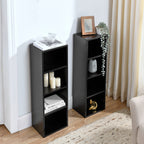 8-Tier Media Tower Rack, CD DVD Slim Storage Cabinet with Adjustable Shelves, Tall Narrow Bookcase Display Bookshelf for Home Office,Multi-functional double-decker bookcase - Grand Goldman Shop