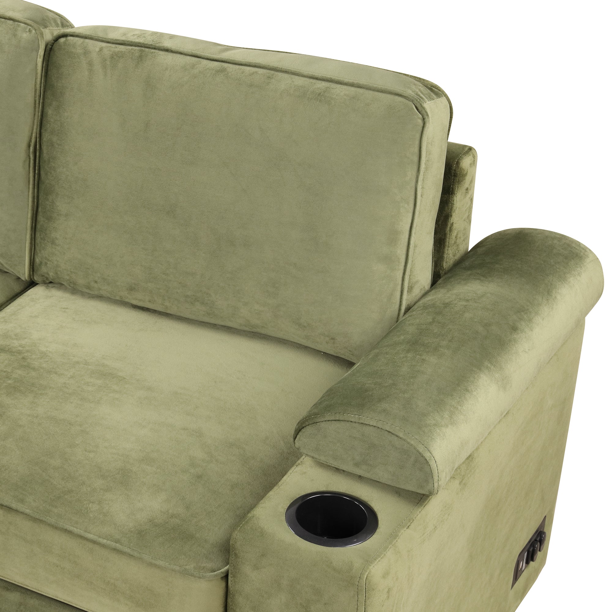 Green Velvet Sleeper Sofa Bed with Storage Ottoman, L Shape Pull Out Couch for Living Room and Bedroom - Grand Goldman Shop