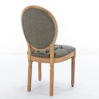 French Style Solid Wood Frame Antique Painting,Hand-pulled buckle decoration PU artificial leather Dining Chair with Nailhead Trim ,Wood Legs,Set of 2,White Pine Green,SW1839WP - Grand Goldman Shop