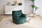 010-Soft Fluffy Corduroy Fabric Bean Bag Chair Filled With Memory Sponge,Green - Grand Goldman Shop