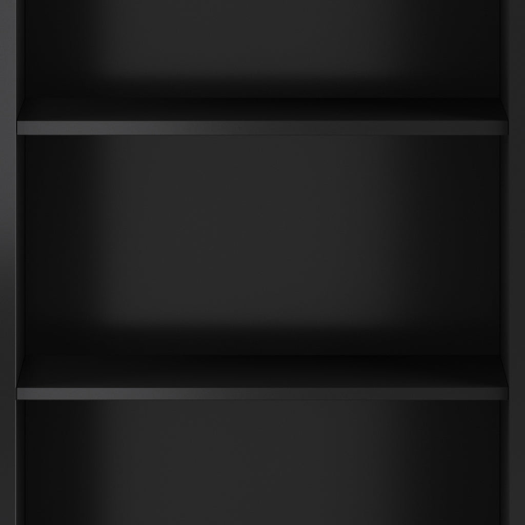 Amherst 30 inch Solid Wood 5 Shelf Bookcase in Black - Grand Goldman
