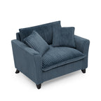 Lazy sofa chair, comfortable single-person sofa chair, with a backrest and soft seat cushion, having armrests on both sides, suitable for living room and bedroom - Blue - Grand Goldman Shop
