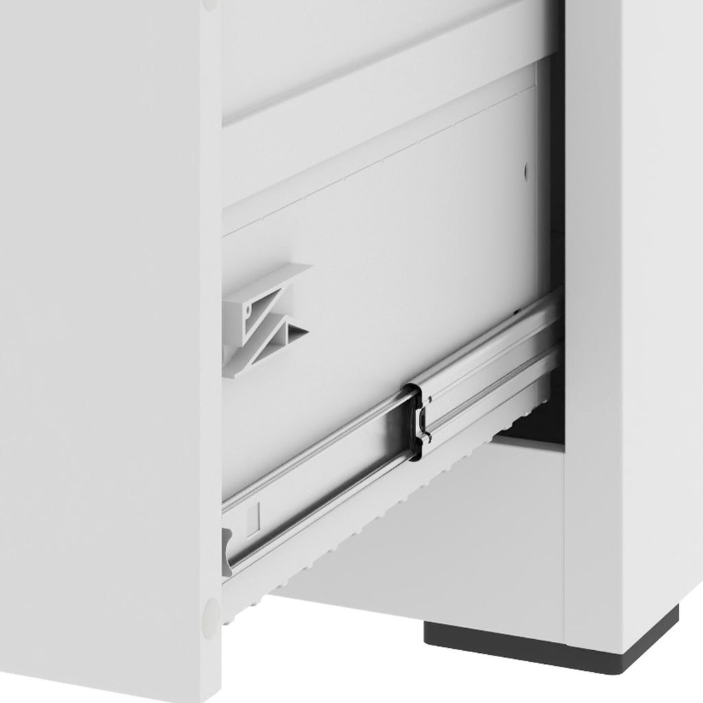 Premium 2 Drawer Metal Lateral File Cabinet with Lock, White Steel Filing Cabinet for Home Office - Grand Goldman