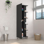 Urano Mirror Linen Cabinet, Four Interior  Shelves, Five External Shelves -Black | Premium Home Decor - Grand Goldman