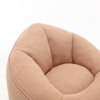 Bedding Bean Bag Sofa Chair with High-Pressure Foam and Footrest, Tan Microfiber - Grand Goldman Shop