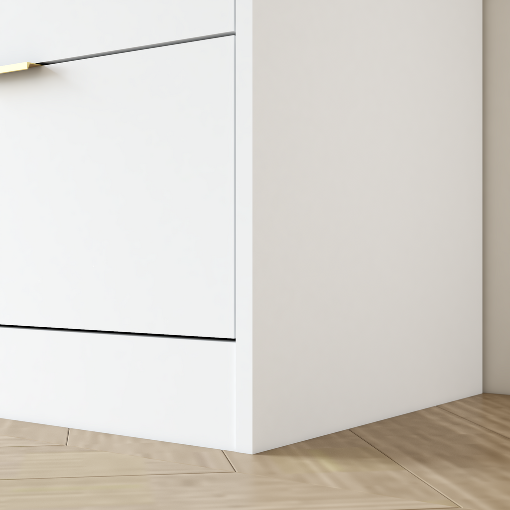 White 9 Drawer Dresser, 63' Large Deep Chest of Drawers, Wooden Dresser Storage Cabinet with 9 Drawers for Bedroom, Long Dressers for Living Room, Hallway - Grand Goldman Shop