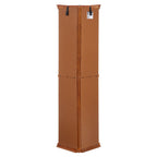 Corner Curio Cabinet Lighted Corner Display, Glass Display Shelf Shelving Bar cabinet with Tempered Glass Door, Bar Cabinet,Cabinet with Adjustable Shelf Glass Cabinet Shelves Bead Bulb Included OAK - Grand Goldman Shop